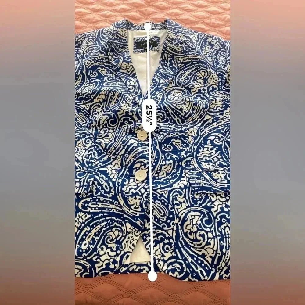 TALBOTS Navy Blue and White Blazer Like New - Picture 16 of 16